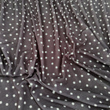 FS727 Black & White Spots | Fabric | Black, dot, Dots, drape, elastane, Fabric, fashion fabric, jersey, limited, making, mono chrome, Pastel, Pink, sale, Spot, Spots, spun poly, Spun Polyester, Spun Polyester Elastane, stretch, Stretchy, White | Fabric Styles