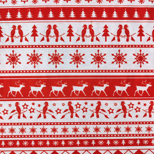 FS781 Christmas Turtle Dove | Fabric | bauble, Baubles, Black, Candy Cane, Candy Stick, Christmas, christmas tree, Fabric, Gingerbread, Gold, Navy, Sale, Santa, Spun Polyester, Spun Polyester Elastane, Star, xmas | Fabric Styles