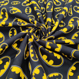 FS636_1 Batman Logo | Fabric | Batman, Brand, Branded, Children, Comic, Comics, Cotton, Cotton SALE, DC, Fabric, fashion fabric, Kids, Logo, making, sewing, Skirt | Fabric Styles