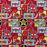 FS756_1 Spider-Man Red | Fabric | Black, Black Widow, Blue, Brand, Branded, Children, comic, comics, Cotton, Fabric, fashion fabric, Flash, hero, Kids, Light blue, logo, making, man, Marvel Comics, Spider, Spider Man, Spiderman, super, superhero | Fabric Styles