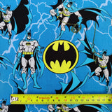 FS636_3 Batman Rope | Fabric | Batman, Blue, Brand, Branded, Children, comic, comics, Cotton, Cotton SALE, dc, drape, Fabric, fashion fabric, hero, Kids, Light blue, logo, making | Fabric Styles