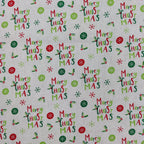 FS786 Merry Christmas Cotton Fabric White | Fabric | blue, celebration, Christmas, Christmas Tree, Cotton, drape, Dream, Fabric, fashion fabric, Festive, House, Light blue, making, sewing, Ski, Skirt, Snow, Snowflake, tree, Xmas | Fabric Styles