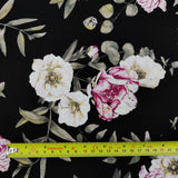 FS740_1 Black Floral | Fabric | Black, Colourful, Cotton Slub, drape, Fabric, fashion fabric, Floral, Flower, making, Sale, sewing, Skirt | Fabric Styles