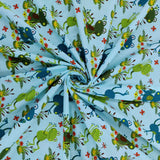 FS741_1 Frogs Blue | Fabric | Animal, Children, Colourful, Cotton, drape, Fabric, fashion fabric, Green, Kids, Limited, making, Multicolour, Sale, sewing, Skirt, White | Fabric Styles