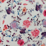 FS754 Ivory Floral | Fabric | Chain, Chains, drape, Fabric, fashion fabric, Floral, Flower, making, Peach, Peachy, Sale, sewing, Skirt | Fabric Styles