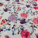 FS754 Ivory Floral | Fabric | Chain, Chains, drape, Fabric, fashion fabric, Floral, Flower, making, Peach, Peachy, Sale, sewing, Skirt | Fabric Styles