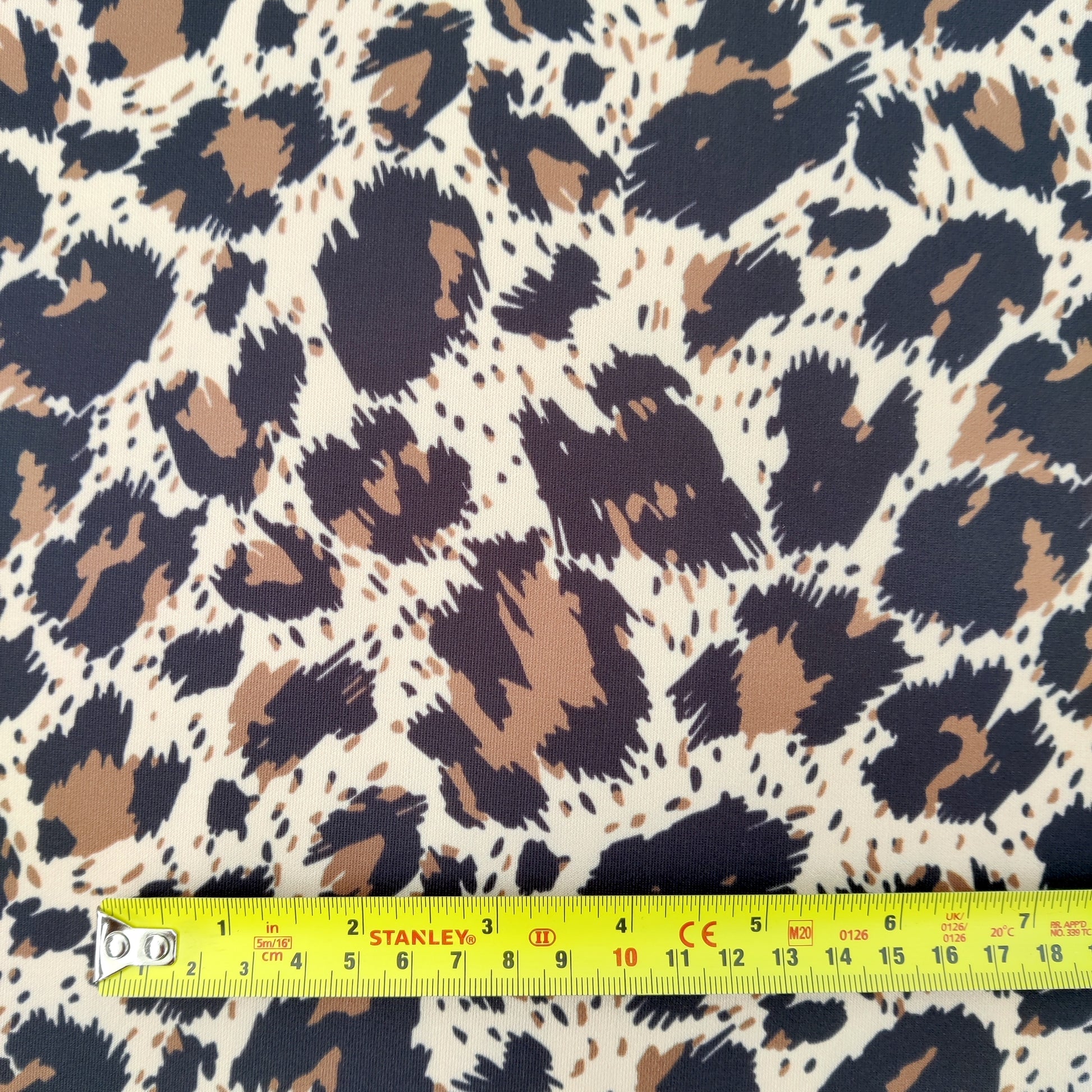 FS456 Paint Stroke Leopard | Fabric | Animal, drape, Fabric, fashion fabric, FS456, Leopard, Scuba, sewing, Stretchy | Fabric Styles