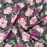 FS799 Rosey Floral | Fabric | fabric, Floral, jersey, Purple, scuba, stretch | Fabric Styles