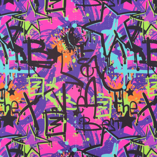 FS797 Graffiti | Fabric | comic, conversational, fabric, graffiti, jersey, kids, scuba, slang, stretch | Fabric Styles