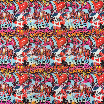 FS798 Graffiti | Fabric | comic, conversational, fabric, graffiti, jersey, kids, scuba, slang, stretch | Fabric Styles