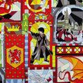 FS635_10 Harry Potter Stained Glass | Fabric | Children, Cotton, Dragon, Fabric, FS635, Harry Potter, Hogwarts | Fabric Styles