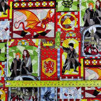 FS635_10 Harry Potter Stained Glass | Fabric | Children, Cotton, Dragon, Fabric, FS635, Harry Potter, Hogwarts | Fabric Styles