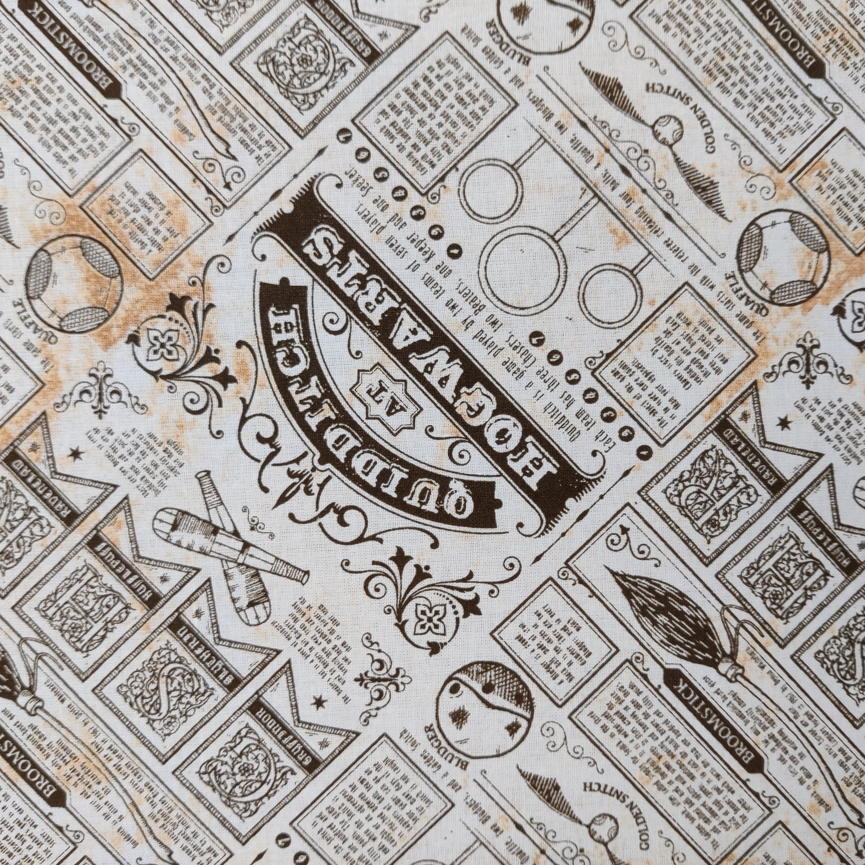 FS635_14 Harry Potter Quidditch Rules | Fabric | Children, Cotton, FS635, Harry Potter, Quidditch | Fabric Styles