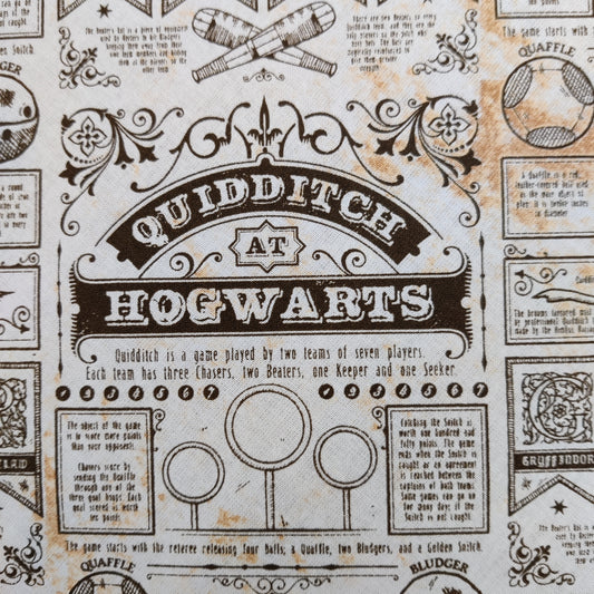 FS635_14 Harry Potter Quidditch Rules | Fabric | Children, Cotton, FS635, Harry Potter, Quidditch | Fabric Styles