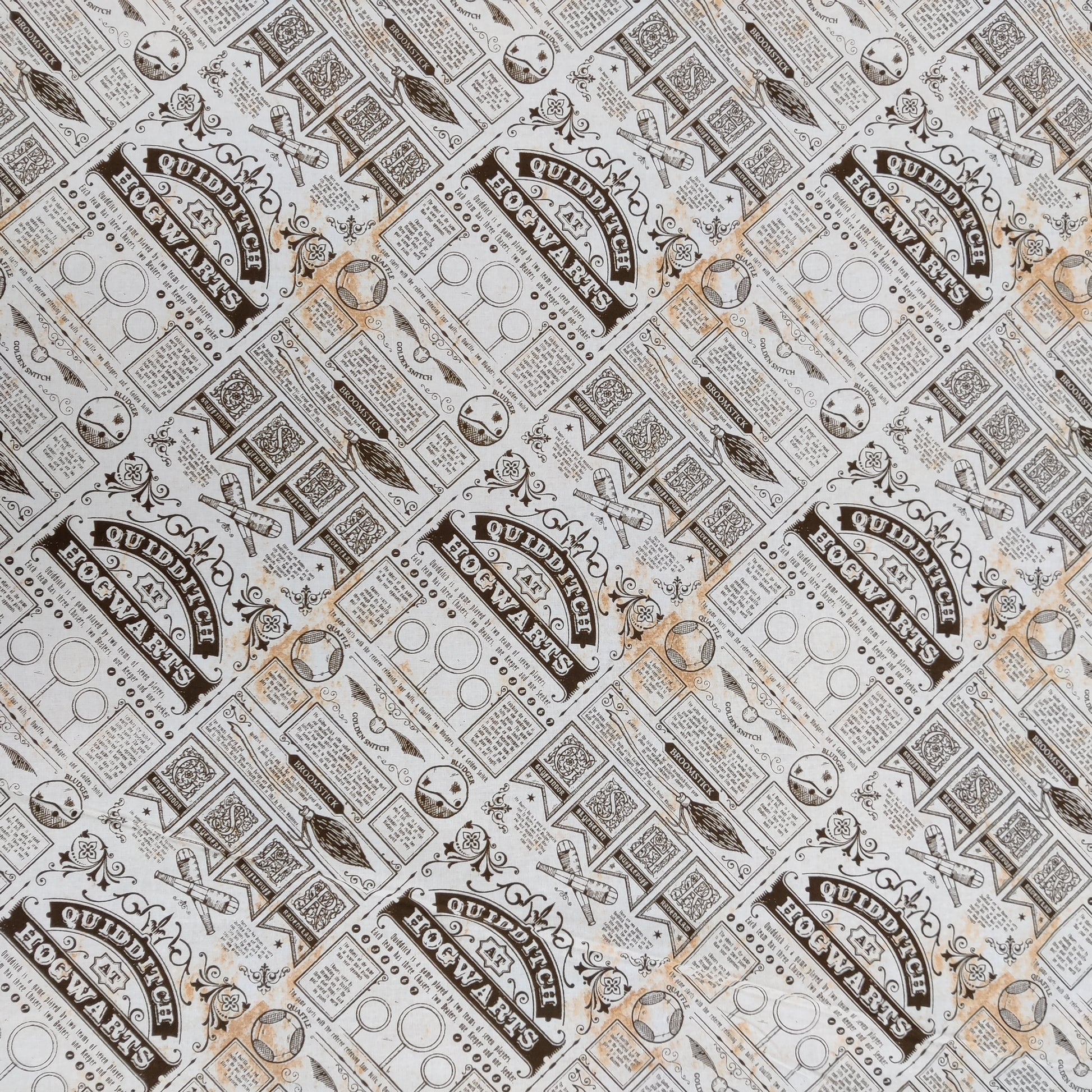 FS635_14 Harry Potter Quidditch Rules | Fabric | Children, Cotton, FS635, Harry Potter, Quidditch | Fabric Styles