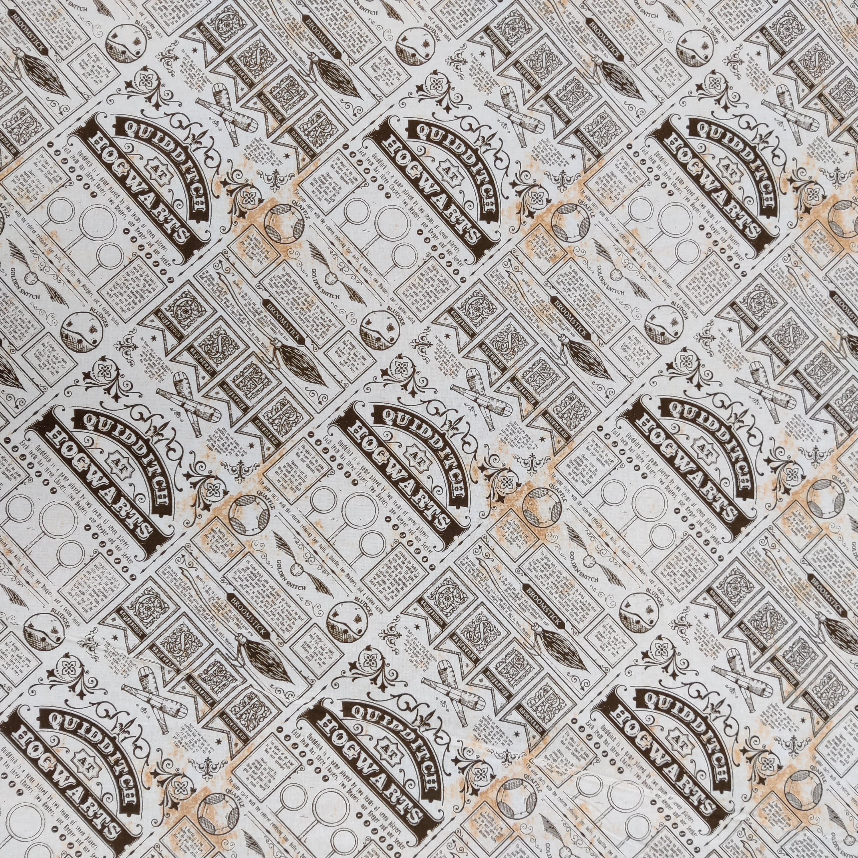 FS635_14 Harry Potter Quidditch Rules | Fabric | Children, Cotton, FS635, Harry Potter, Quidditch | Fabric Styles