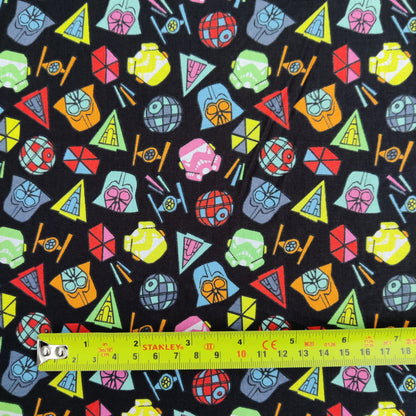 FS598_2 Star Wars Icons Cotton | Fabric | Brand, Branded, Children, comic, Cotton, Darth, Darth Vader, Fabric, fashion fabric, Flash, Iron Man, Kids, logo, making, man, Navy, Star, Star Wars, Vader, War, Wars | Fabric Styles