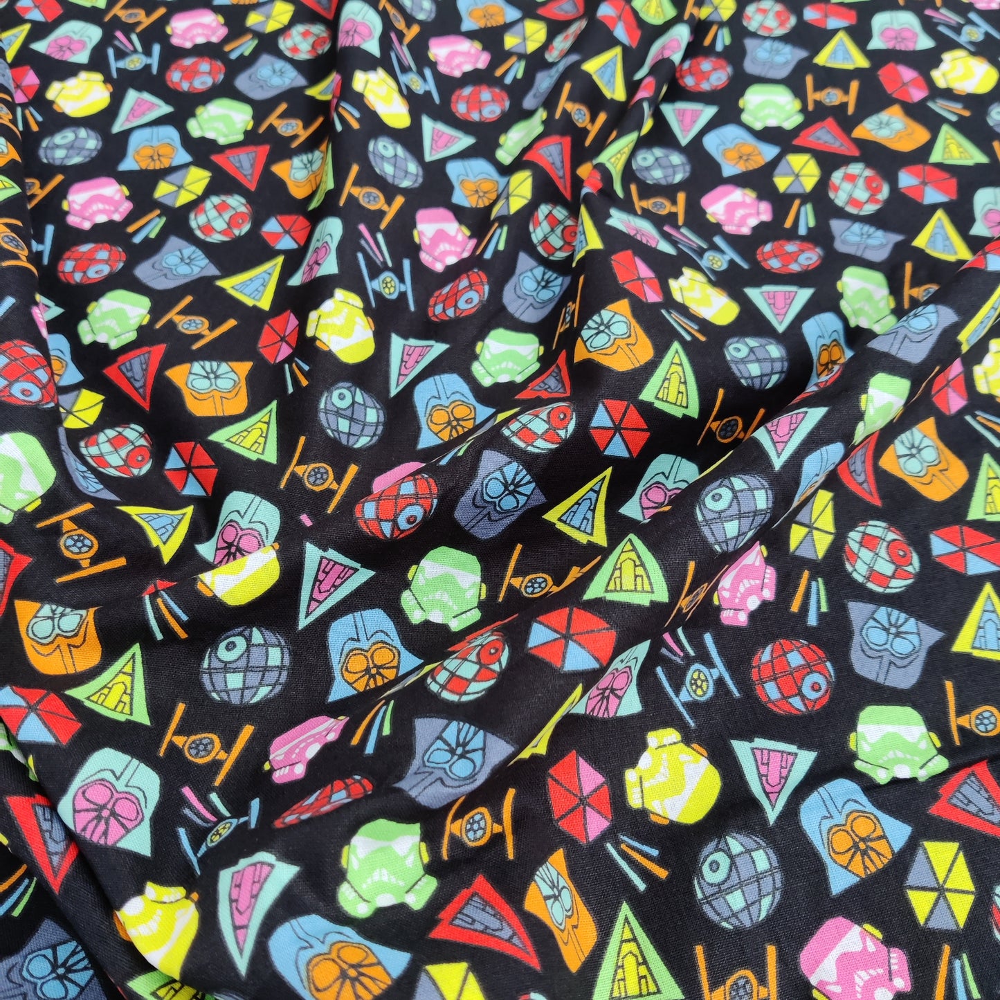 FS598_2 Star Wars Icons Cotton | Fabric | Brand, Branded, Children, comic, Cotton, Darth, Darth Vader, Fabric, fashion fabric, Flash, Iron Man, Kids, logo, making, man, Navy, Star, Star Wars, Vader, War, Wars | Fabric Styles