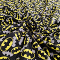 FS636_6 Batman Logo Comics Cotton | Fabric | Batman, Blue, Brand, Branded, Children, comic, comics, Cotton, Cotton SALE, dc, drape, Fabric, fashion fabric, hero, Kids, Light blue, logo, making, Pencil, superhero | Fabric Styles
