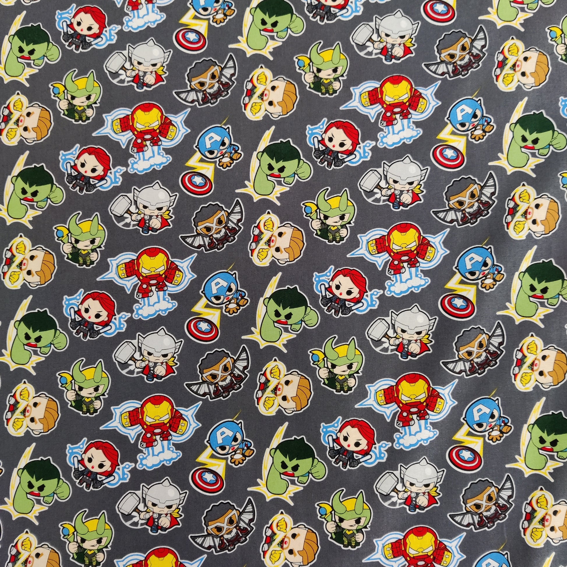 FS641_6 Mini Action Heroes Marvel Comics | Fabric | Black, Black Widow, Blue, Brand, Branded, Children, comic, comics, Cotton, Fabric, fashion fabric, Flash, hero, Hulk, invincible, Iron, Iron Man, Kids, Light blue, logo, making, man, Marvel, Marvel Comics, Navy, Spider, Spider Man, Spiderman, super, superhero, The incredible hulk, the invincible, Thor, Villain, Widow | Fabric Styles