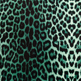FS005_7 Green Leopard | Fabric | Animal, Dark, drape, Dress making, Fabric, fashion fabric, High Fashion, jersey, Leopard, making, Polyester, Purple, Scuba, sewing, spun poly, Spun Polyester, Spun Polyester Elastane, Stretch, Stretchy, velvet | Fabric Styles