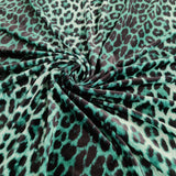 FS005 Leopard Print Scuba, Spun Polyester & Velvet Fabric