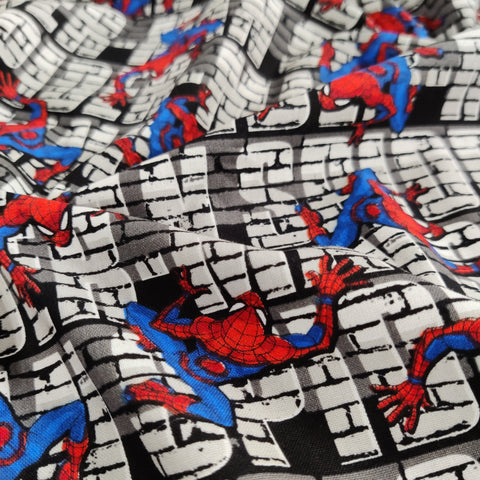 Spiderman Web Crawler Cotton Fabric