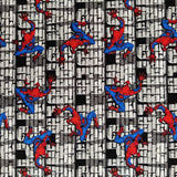 FS756_3 Spider-Man Wall Crawler Cotton | Fabric | Black, Black Widow, Blue, Brand, Branded, Children, comic, comics, Cotton, Cotton SALE, Fabric, fashion fabric, Flash, hero, Kids, Light blue, logo, making, man, Marvel Comics, Spider, Spider Man, Spiderman, super, superhero | Fabric Styles