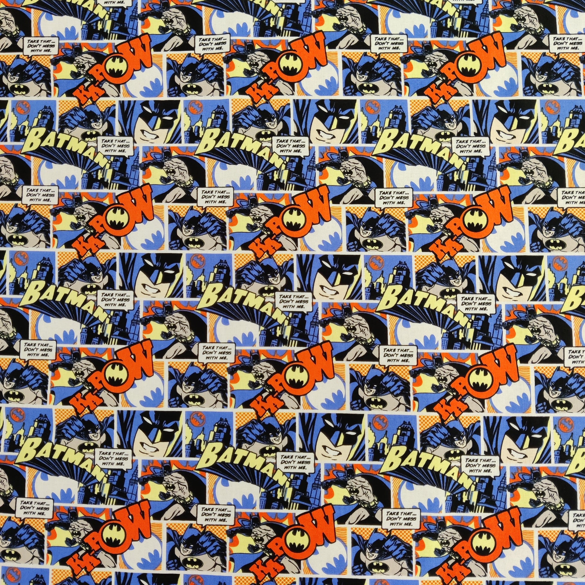 FS636_5 Batman Pop Comics Cotton | Fabric | Batman, Blue, Brand, Branded, Children, comic, comics, Cotton, Cotton SALE, dc, drape, Fabric, fashion fabric, hero, Kids, Light blue, logo, making, superhero | Fabric Styles