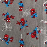 FS756_2 Spider-Man Mini Grey Cotton | Fabric | Black, Black Widow, Blue, Brand, Branded, Children, comic, comics, Cotton, Cotton SALE, Fabric, fashion fabric, Flash, hero, Kids, Light blue, logo, making, man, Marvel Comics, Spider, Spider Man, Spiderman, super, superhero | Fabric Styles