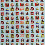 FS764_1 Toy Story Patches | Fabric | blue, Brand, Branded, Buzz, Buzz lighter, Children, Cotton, Disney, drape, Fabric, fashion fabric, Kids, Light blue, making, olaf, Pink, sewing, Skirt, Toy Story, Woody | Fabric Styles