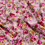 FS811_2 Roses cotton Fabric Pink | Fabric | Button, Buttons, Cotton, drape, Fabric, fashion fabric, Floral, Flower, Kids, making, Rose, Roses, Sale, sewing, Skirt | Fabric Styles