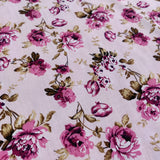 FS814_1 Pink Roses Poly Cotton | Fabric | Children, Colourful, drape, Fabric, fashion fabric, Floral, Flower, Flowers, making, Navy, Poly, Poly Cotton, Rose, Sale, sewing, Skirt, White | Fabric Styles