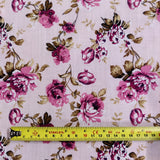 FS814_1 Pink Roses Poly Cotton | Fabric | Children, Colourful, drape, Fabric, fashion fabric, Floral, Flower, Flowers, making, Navy, Poly, Poly Cotton, Rose, Sale, sewing, Skirt, White | Fabric Styles