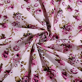 FS814_1 Pink Roses Poly Cotton | Fabric | Children, Colourful, drape, Fabric, fashion fabric, Floral, Flower, Flowers, making, Navy, Poly, Poly Cotton, Rose, Sale, sewing, Skirt, White | Fabric Styles