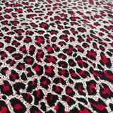 FS812_2 Leopard Spots Cord Cotton Fabric Red | Fabric | Animal, Cotton, drape, Fabric, fashion fabric, Kids, Leopard, making, Rose, Roses, sewing, Skirt | Fabric Styles