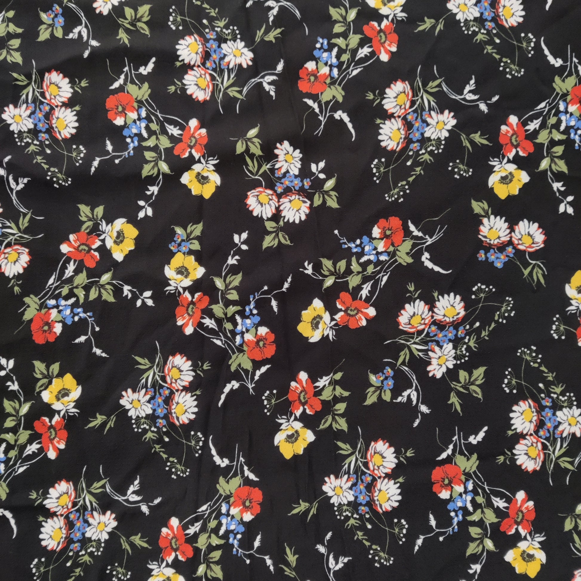 77B - Black Floral | fabric, limited, sale | Fabric Styles
