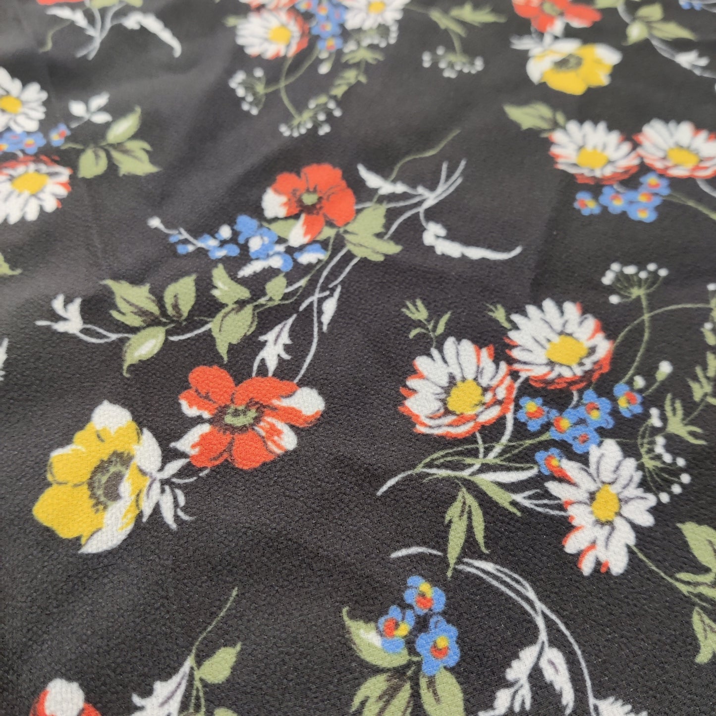 77B - Black Floral | fabric, limited, sale | Fabric Styles