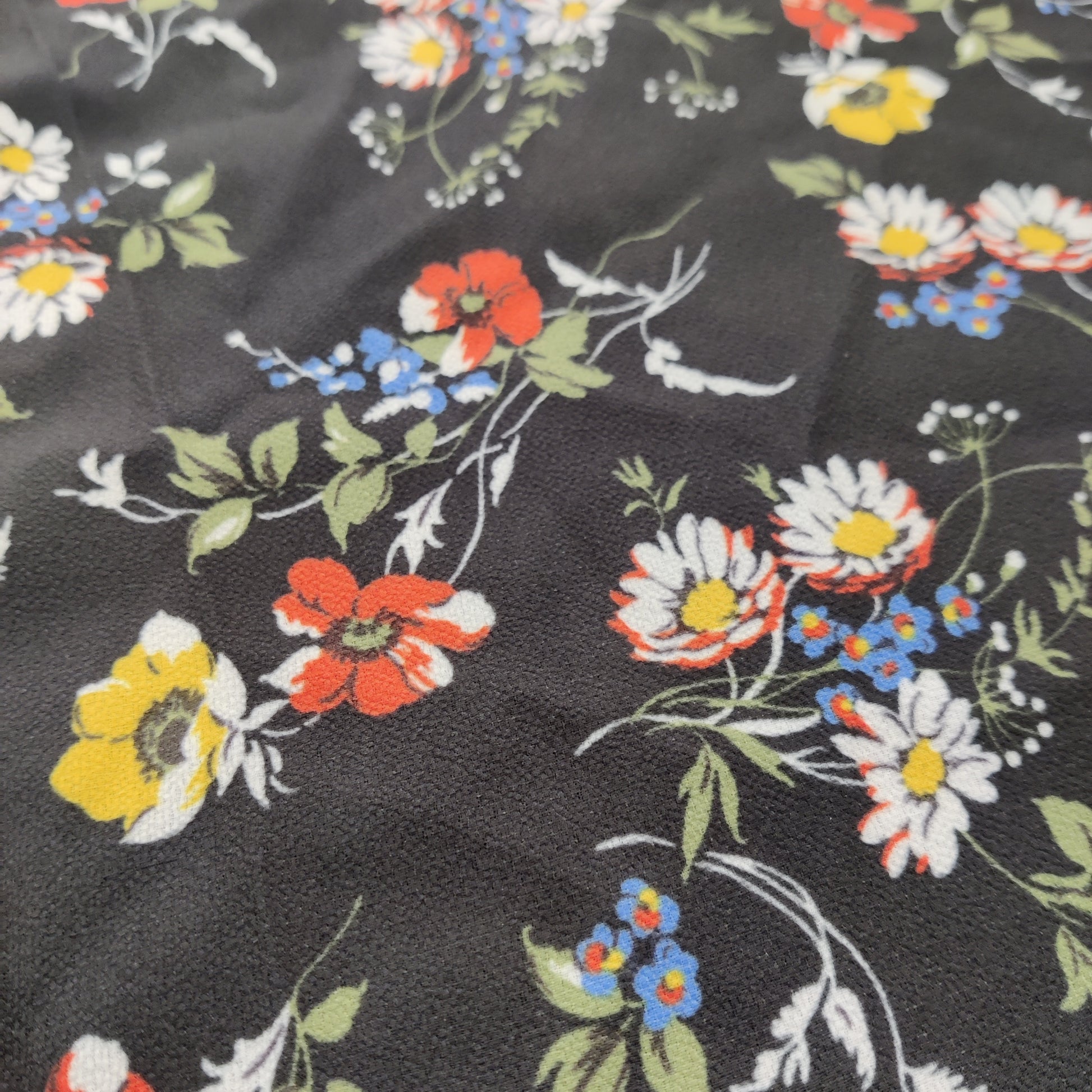 77B - Black Floral | fabric, limited, sale | Fabric Styles