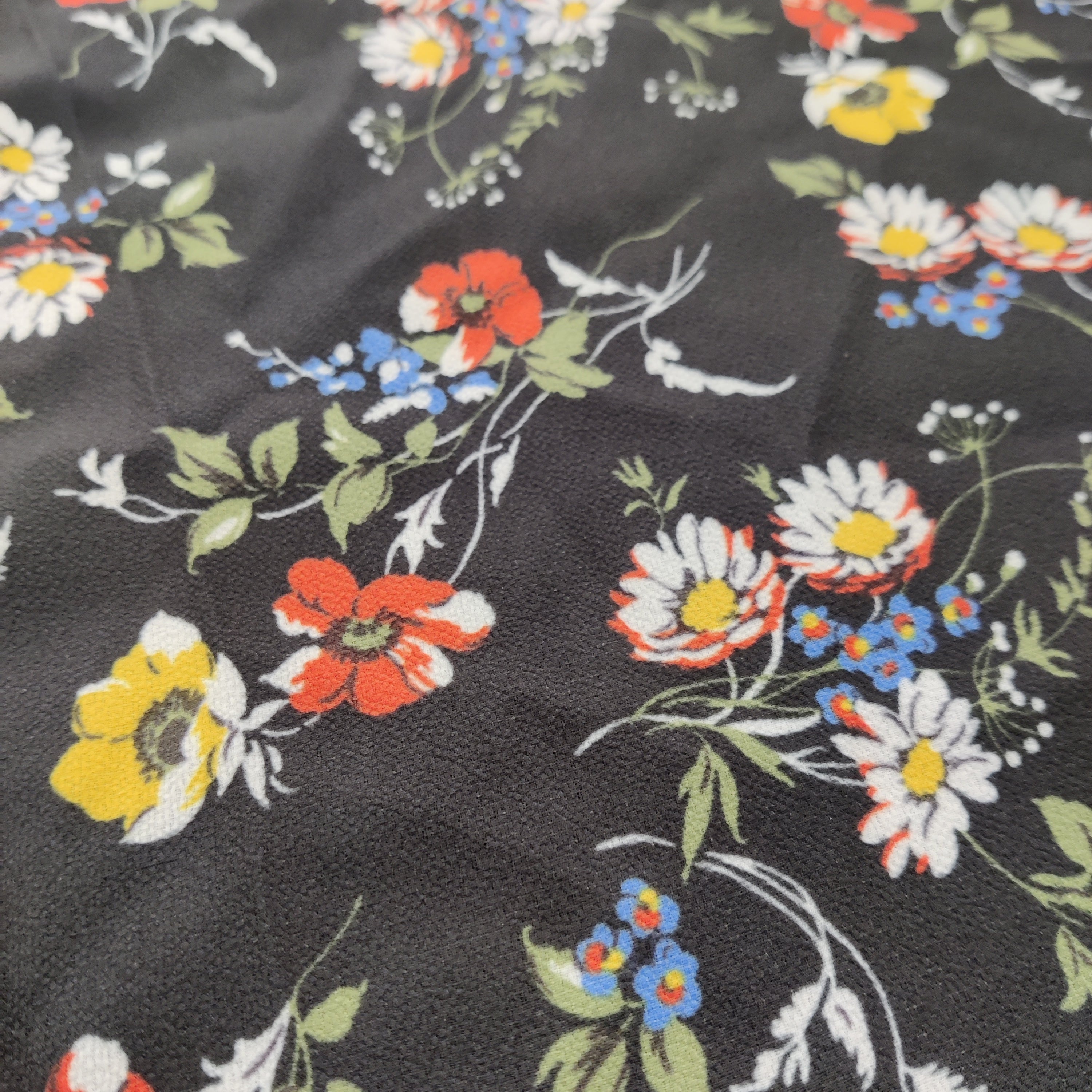 77B - Black Floral | fabric, limited, sale | Fabric Styles