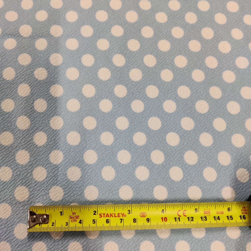 147B - 2.9m Blue Polka | fabric, limited, sale | Fabric Styles