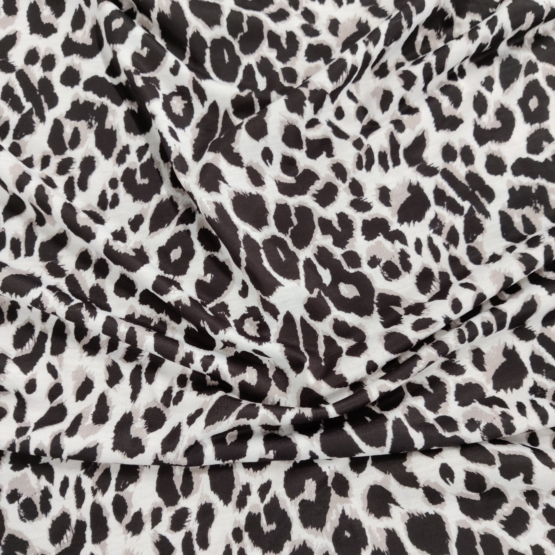 FS872_1 Green & Grey Leopard | Fabric | Animal, Animals, drape, Fabric, fashion fabric, Green, Grey, Leopard, Leopards, Sale, sewing, spun poly, Spun Polyester, Spun Polyester Elastane, Stretchy | Fabric Styles