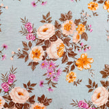 FS670 Blue Floral | Fabric | drape, Fabric, fashion fabric, Floral, jersey, limited, making, SALE, sewing, spun polyester, Spun Polyester Elastane, stretch, Stretchy, Tropical | Fabric Styles