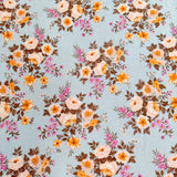 FS670 Blue Floral | Fabric | drape, Fabric, fashion fabric, Floral, jersey, limited, making, SALE, sewing, spun polyester, Spun Polyester Elastane, stretch, Stretchy, Tropical | Fabric Styles