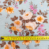 FS670 Blue Floral | Fabric | drape, Fabric, fashion fabric, Floral, jersey, limited, making, SALE, sewing, spun polyester, Spun Polyester Elastane, stretch, Stretchy, Tropical | Fabric Styles