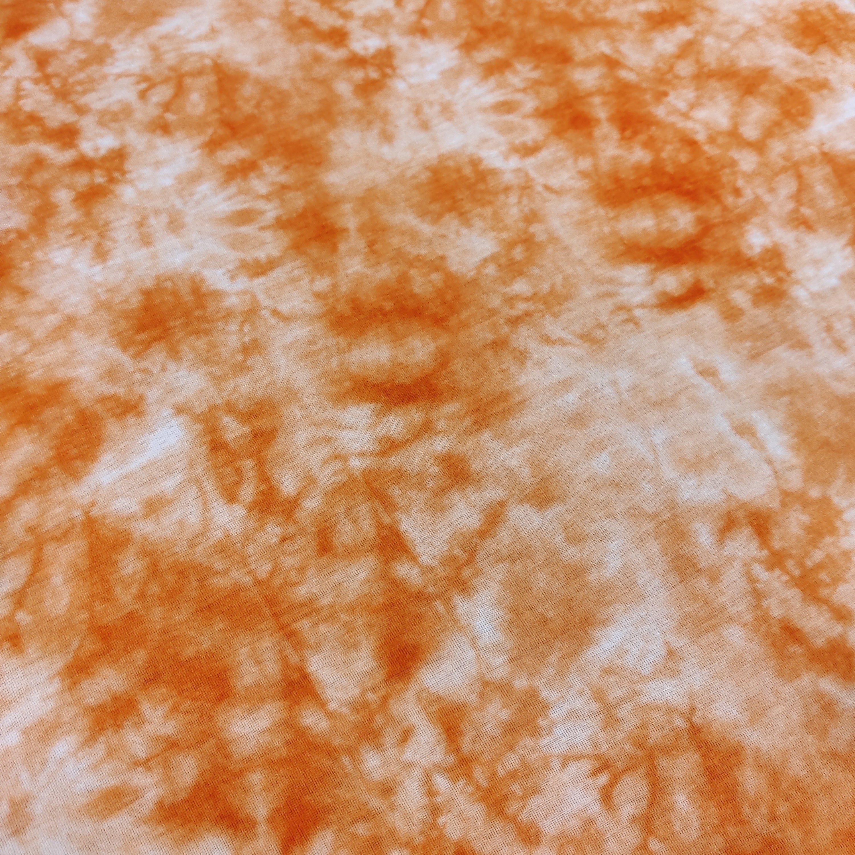 FS789 Orange Tie Dye | Fabric | drape, Fabric, fashion fabric, jersey, Kids, making, Sale, sewing, spun polyester, Spun Polyester Elastane, stretch, Stretchy, Tie Dye | Fabric Styles