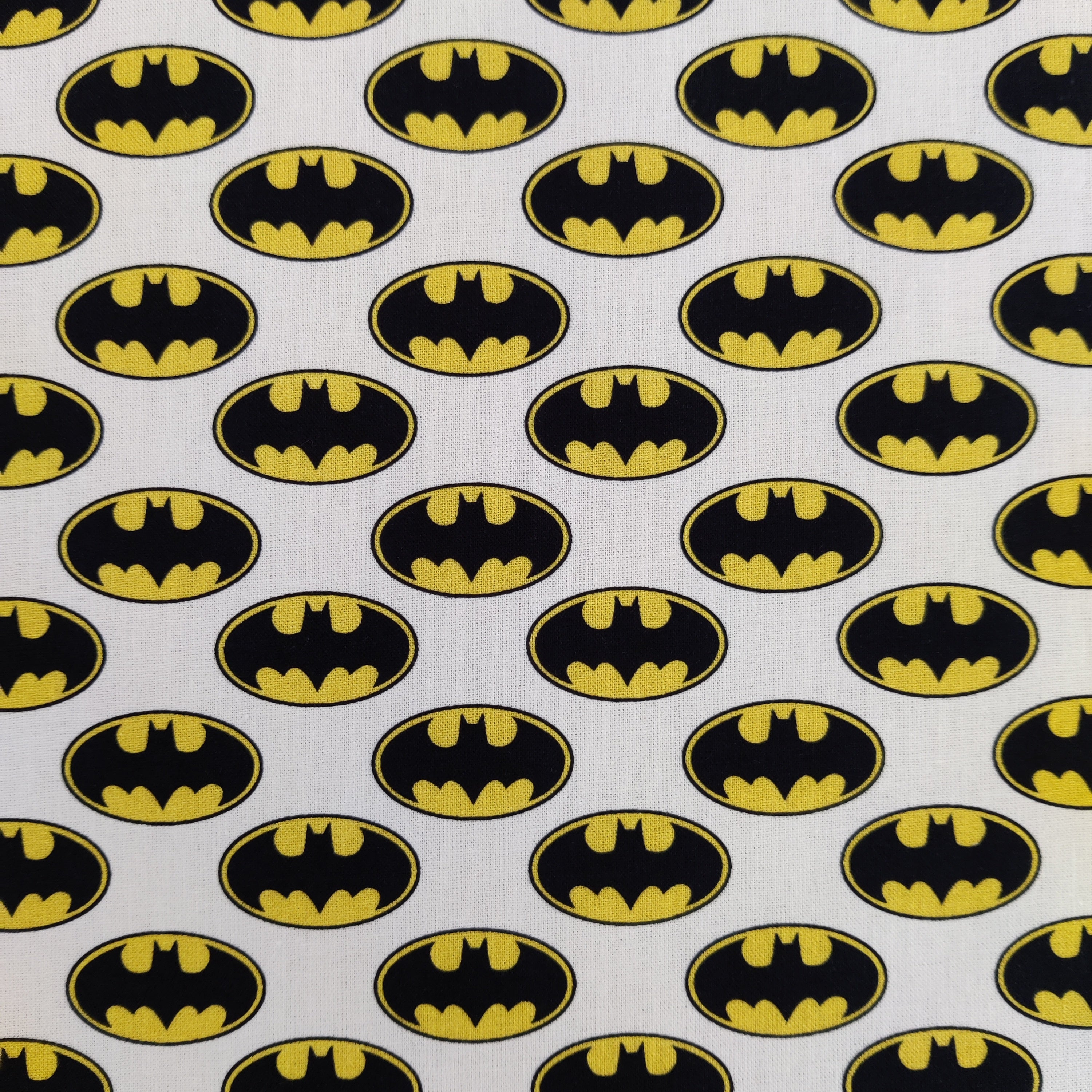 FS636_7 Batman Classic Badge Cotton | Fabric | Batman, Blue, Brand, Branded, Children, comic, comics, Cotton, Cotton SALE, dc, drape, Fabric, fashion fabric, hero, Kids, Light blue, logo, making, Pencil, superhero | Fabric Styles