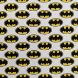 FS636_7 Batman Classic Badge Cotton | Fabric | Batman, Blue, Brand, Branded, Children, comic, comics, Cotton, Cotton SALE, dc, drape, Fabric, fashion fabric, hero, Kids, Light blue, logo, making, Pencil, superhero | Fabric Styles