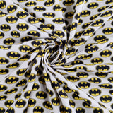 FS636_7 Batman Classic Badge Cotton | Fabric | Batman, Blue, Brand, Branded, Children, comic, comics, Cotton, Cotton SALE, dc, drape, Fabric, fashion fabric, hero, Kids, Light blue, logo, making, Pencil, superhero | Fabric Styles