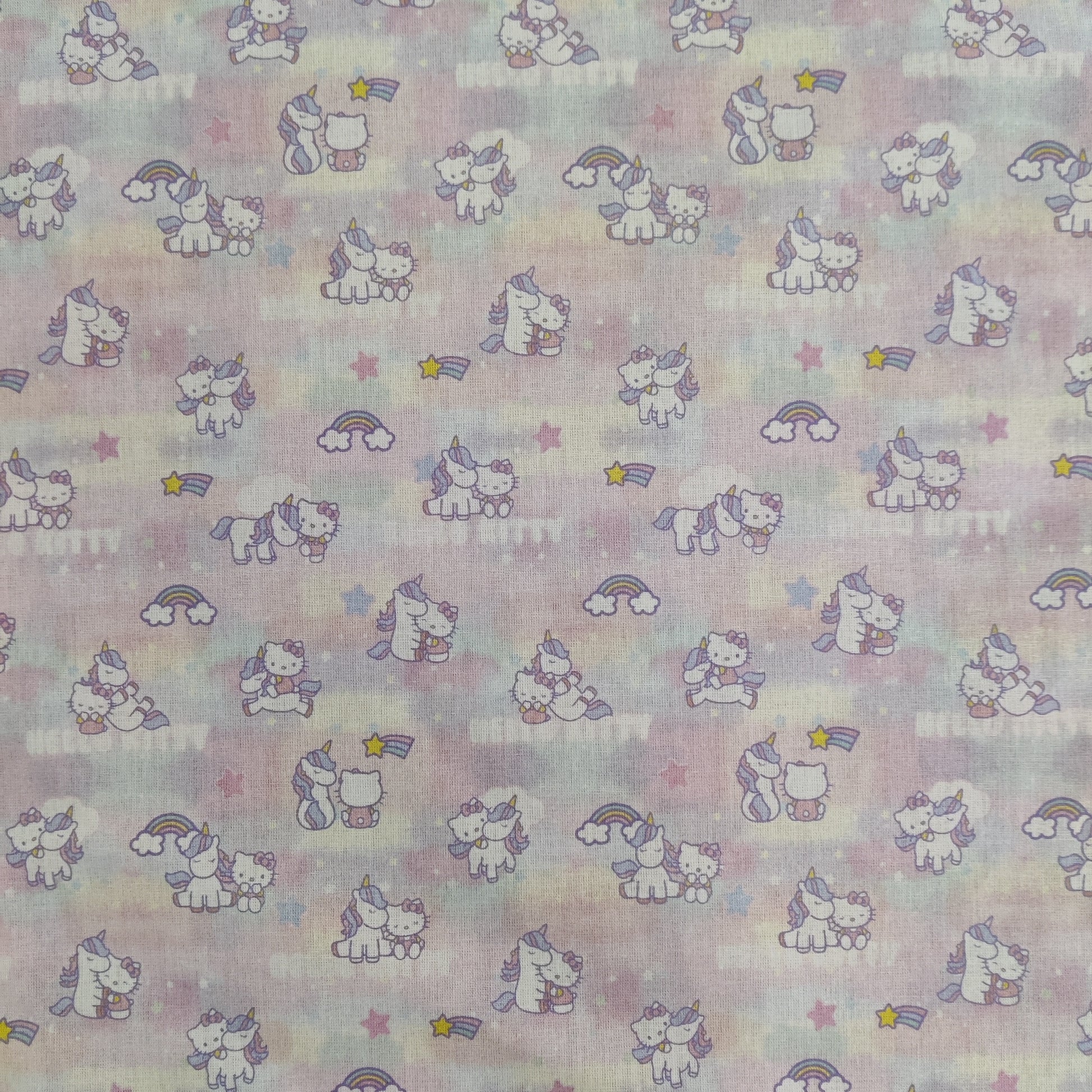 FS892_3 Hello Kitty Candy Floss Cotton | Fabric | Animal, Baby, Baby Pink, Brand, Branded, Candy Floss, Candyfloss, Cartoon, Children, comic, comics, Cotton, Fabric, fashion fabric, George, Hello, Hello Kitty, hero, Kawaii, Kids, Kitty, Light blue, logo, making, Rainbow, Rainbows | Fabric Styles